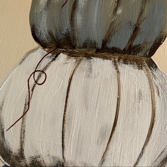 Original Acrylic Artwork Impressionism Fall Pumpkins - Picture 5 of 11